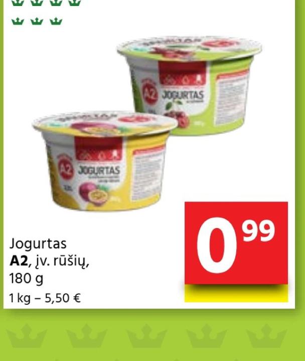 Jogurtas A2, 180 g