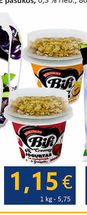 Jogurtas BIFI CREAMY, 200 g