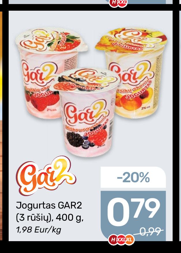 Jogurtas GAR2, 400 g