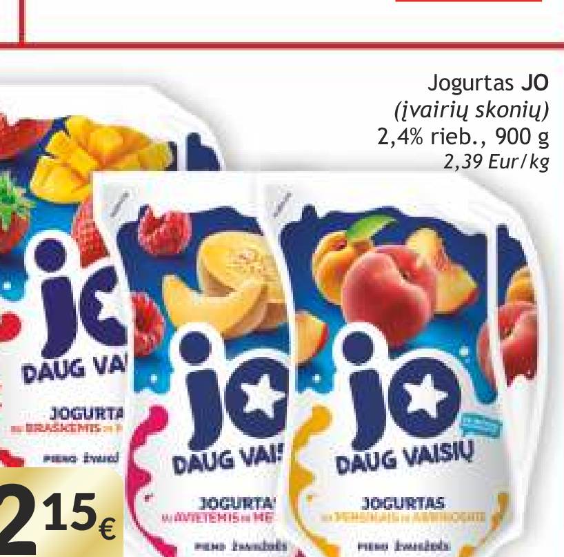 Jogurtas JO (įvairių skonių), 900 g