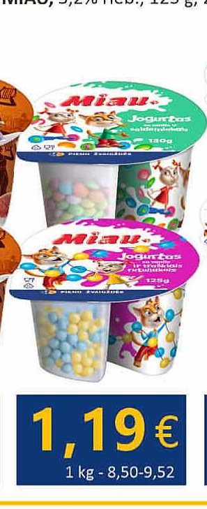Jogurtas MIAU, 125 g - 140 g