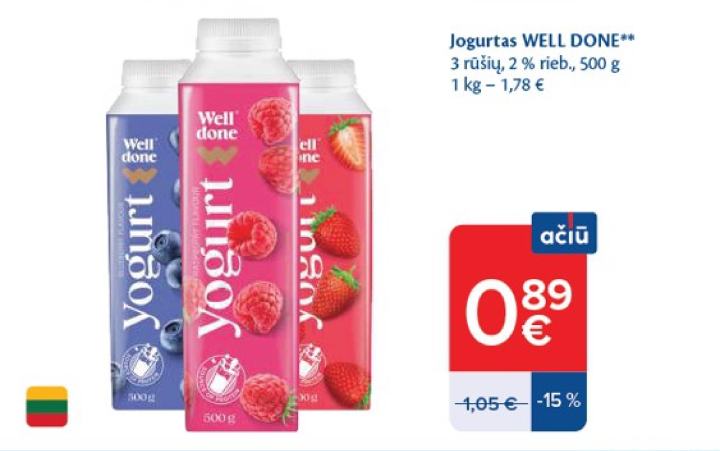 Jogurtas WELL DONE, 500 g