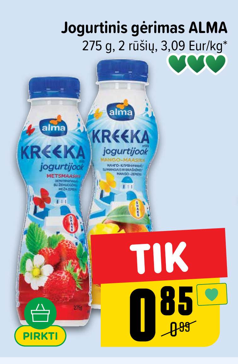 Jogurtinis gėrimas ALMA, 275 g