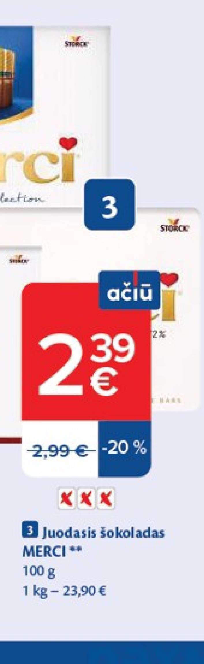Juodasis šokoladas MERCI, 100 g