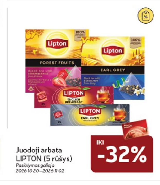 Juodoji arbata LIPTON