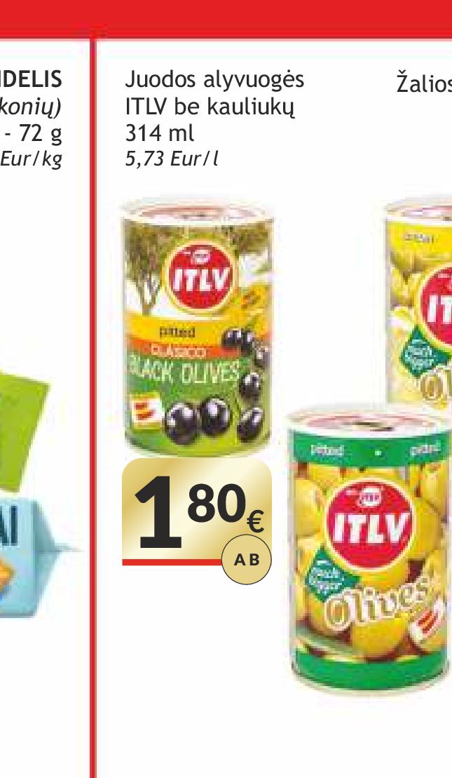 Juodos alyvuogės ITLV, 314 ml