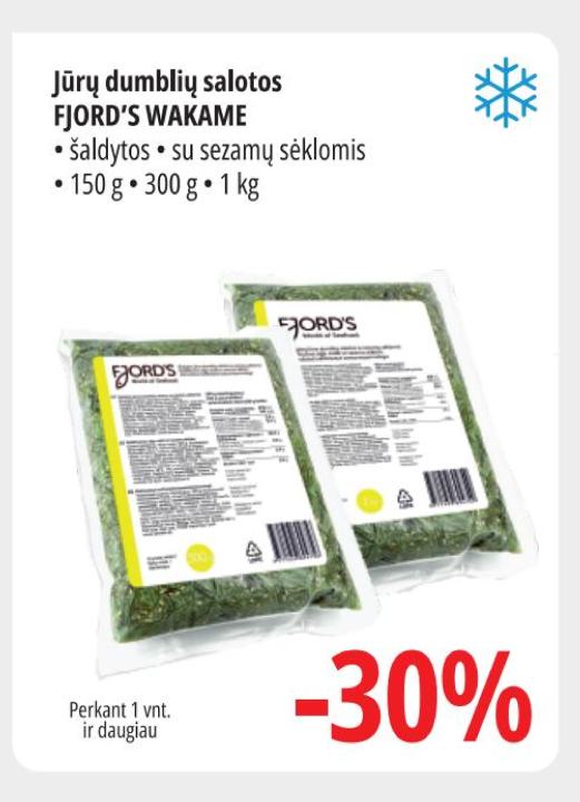 Jūrų dumblių salotos FJORD'S WAKAME, 150 g