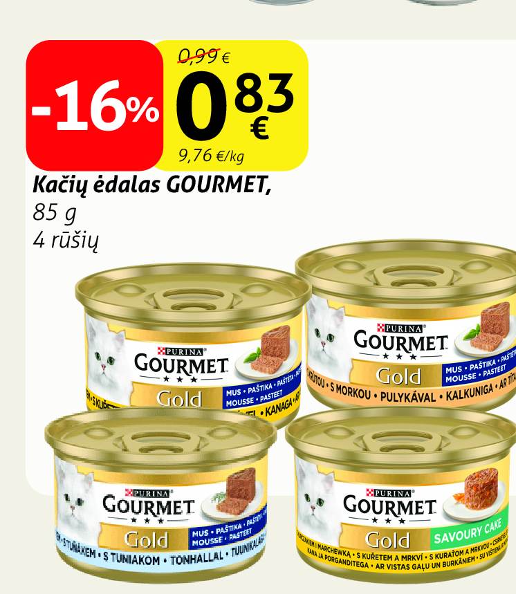 Kačių ėdalas GOURMET, 85 g