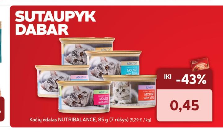 Kačių ėdalas NUTRIBALANCE, 85 g