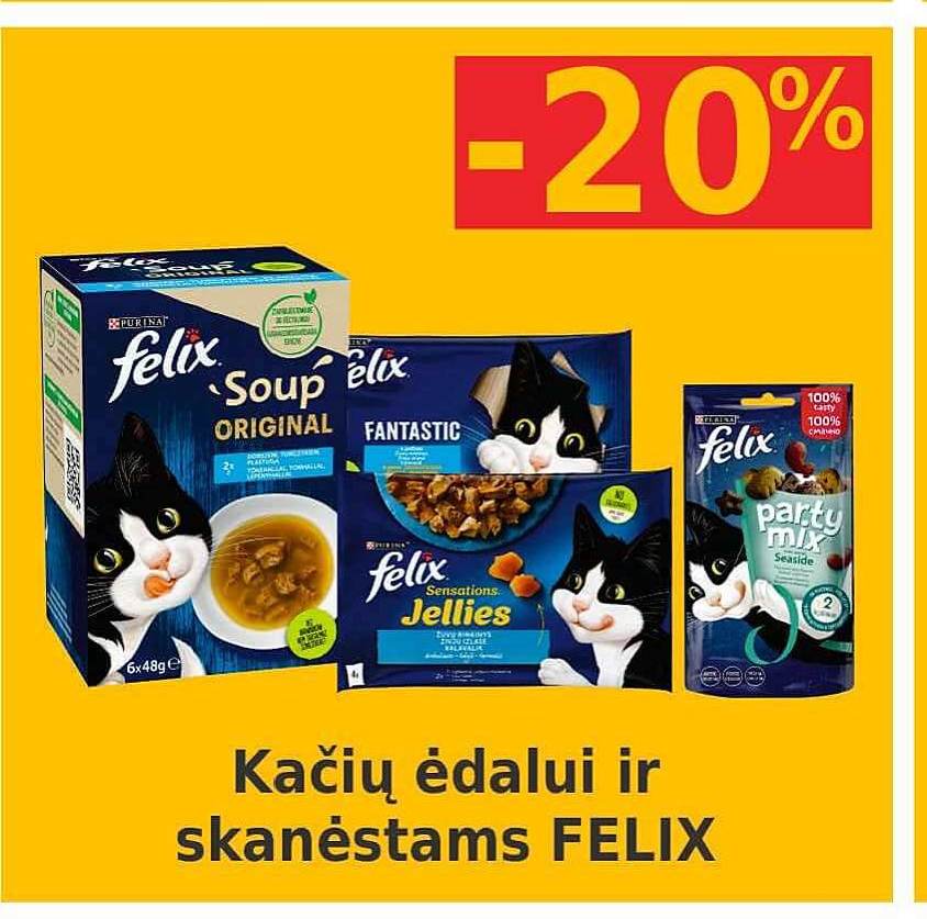 Kačių ėdalui ir skanėstams FELIX