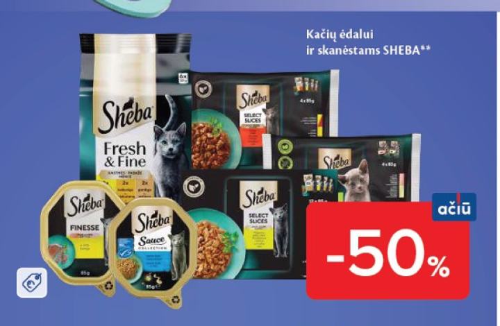 Kačių ėdalui ir skanėstams SHEBA