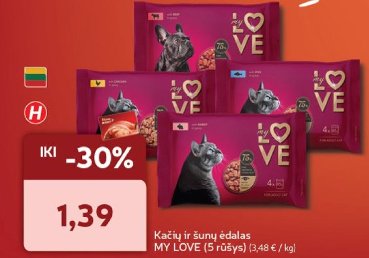 Kačių ir šunų ėdalas MY LOVE