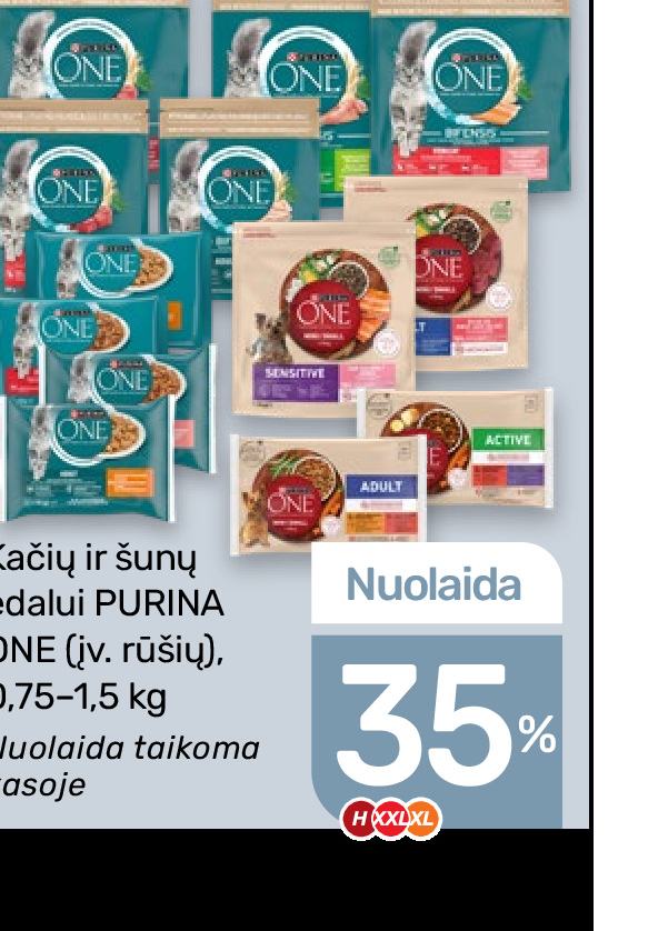 Kačių ir šunų ėdalui PURINA ONE, 1.5 kg