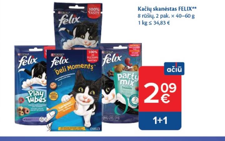 Kačių skanėstas FELIX, 2 pak.