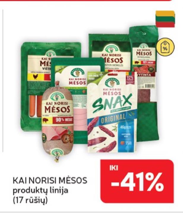 KAI NORISI MĖSOS produktų linija