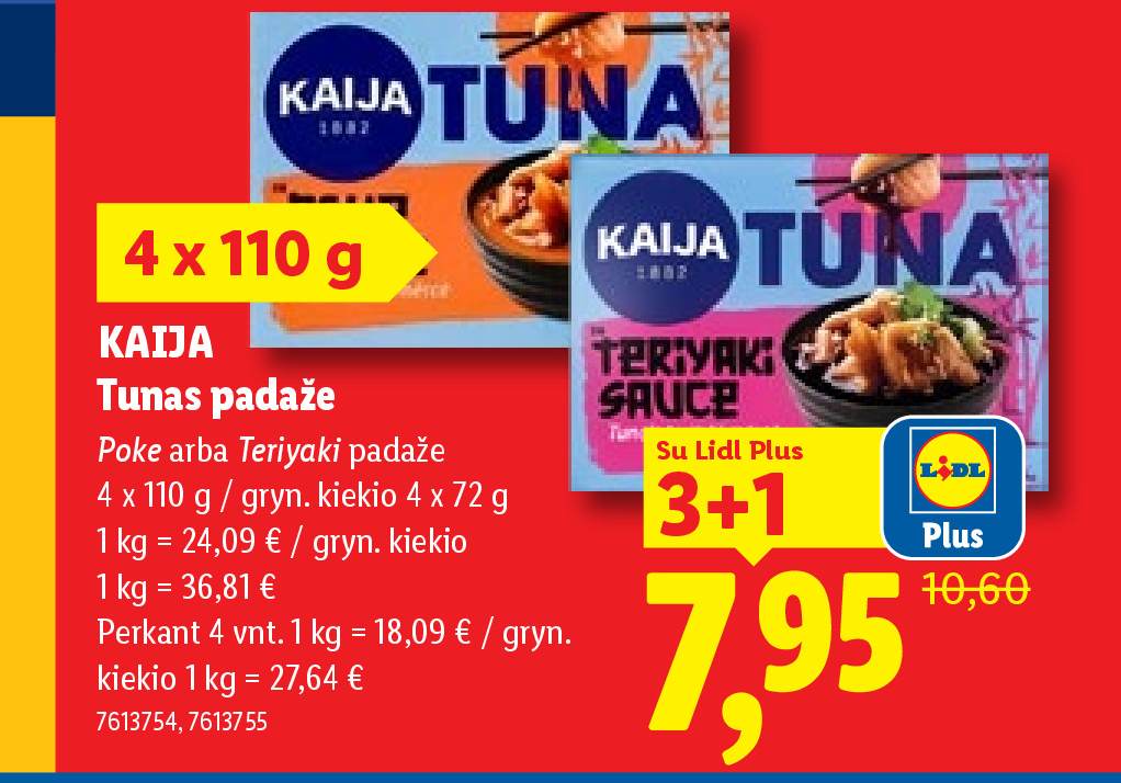 KAIJA Tunas padaže, 4 x 110 g