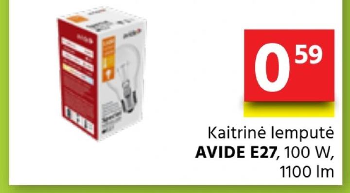 Kaitrinė lemputė AVIDE E27
