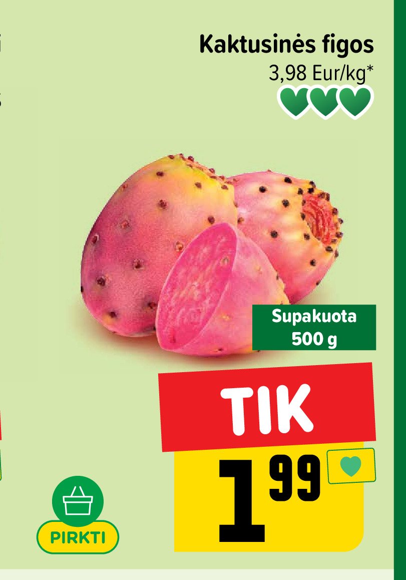 Kaktusinės figos, 500 g