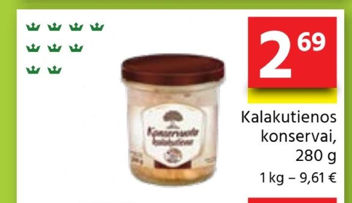 Kalakutienos konservai, 280 g