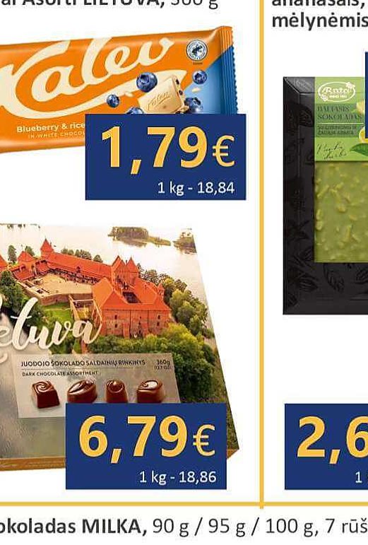 KALEV balt. šok. su pūstais ryžiais ir mėlynėmis, 95 g