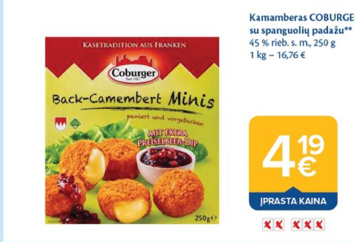 Kamamberas COBURGER su spanguolių padažu, 250 g