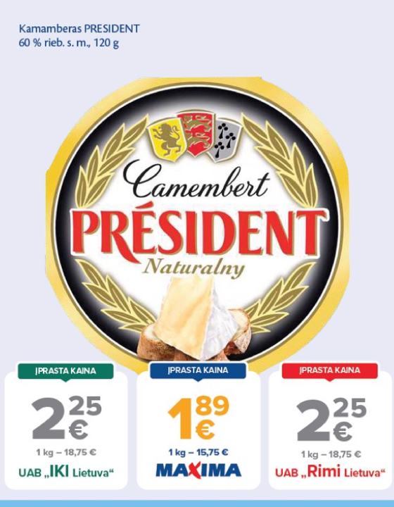 Kamamberas PRESIDENT, 120 g