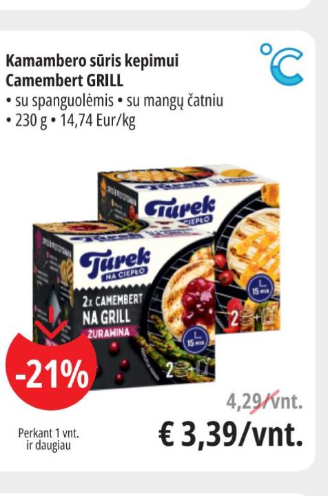 Kamambero sūris kepimui Camembert GRILL, 230 g