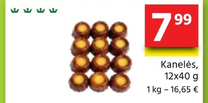 Kanelės, 12 x 40 g