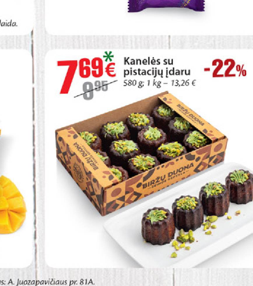 Kanelės su pistacijų įdaru, 580 g