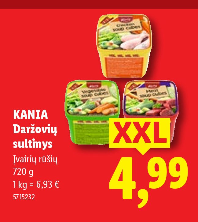 KANIA Daržovių sultinys, 720 g