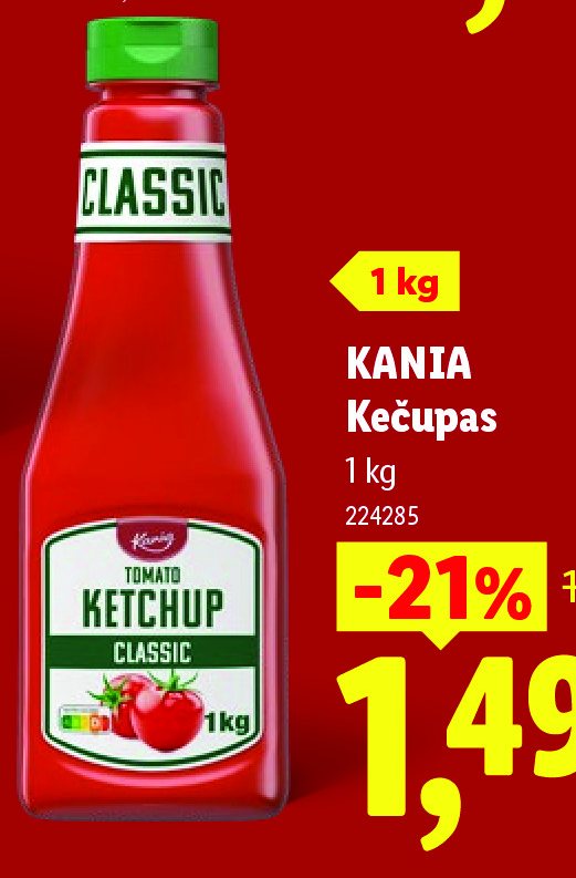 KANIA Kečupas, 1 kg