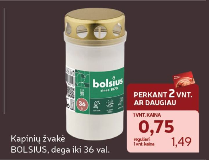 Kapinių žvakė BOLSIUS
