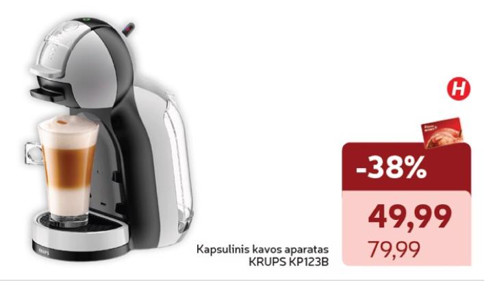 Kapsulinis kavos aparatas KRUPS KP123B