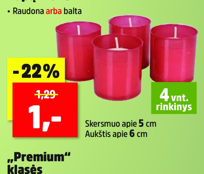 Kapų žvakė, 4 vnt