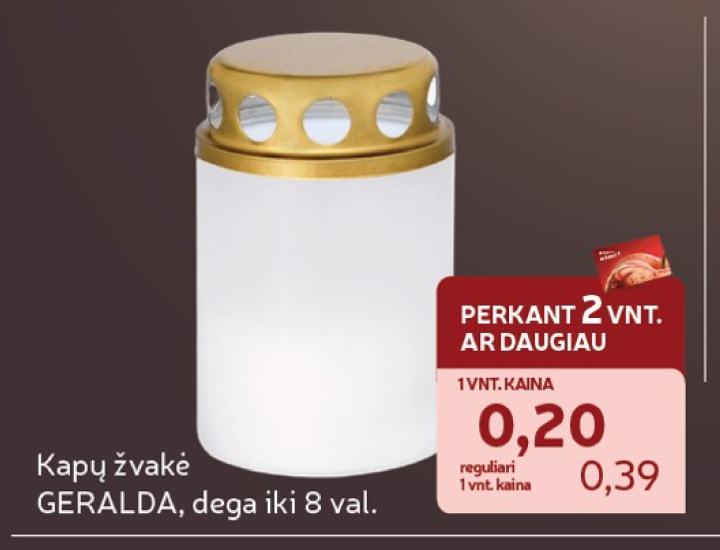 Kapų žvakė GERALDA