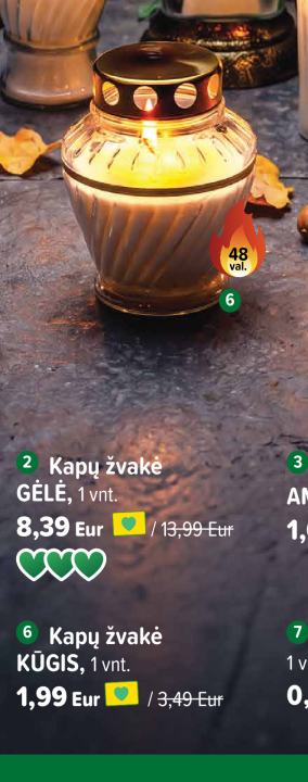 Kapų žvakė KŪGIS, 1 vnt