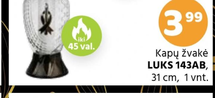 Kapų žvakė LUKS 143AB, 31 cm