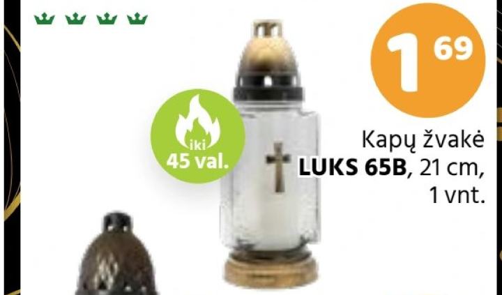 Kapų žvakė LUKS 65B, 21 cm
