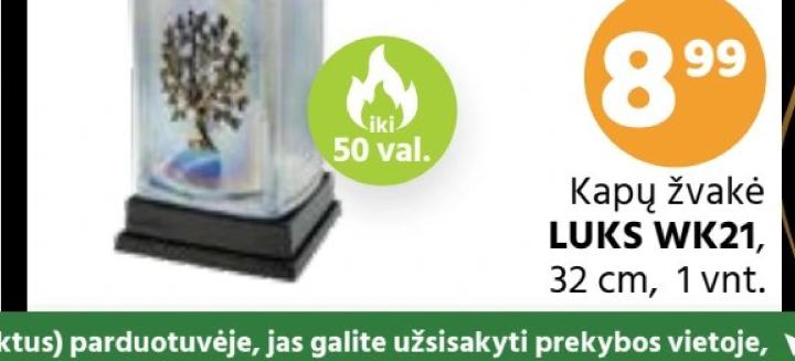 Kapų žvakė LUKS WK21, 32 cm