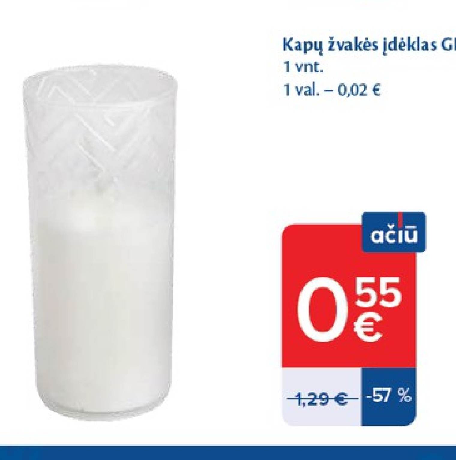 Kapų žvakės įdėklas GERALDA, 1 vnt