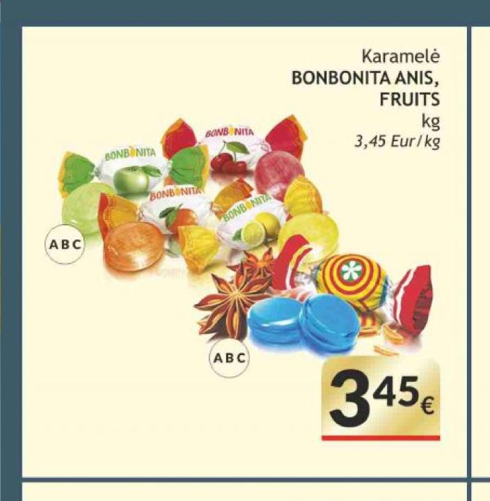 Karamelė BONBONITA ANIS, FRUITS