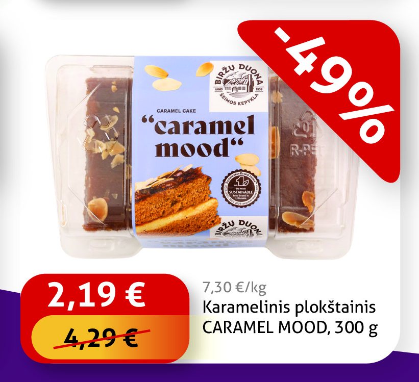 Karamelinis plokštainis CARAMEL MOOD, 300 g