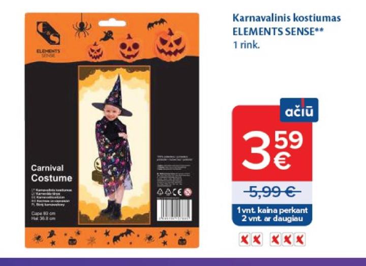 Karnavalinis kostiumas ELEMENTS SENSE, 1 rink.