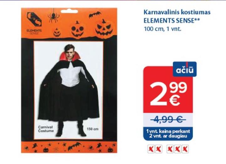 Karnavalinis kostiumas ELEMENTS SENSE, 100 cm
