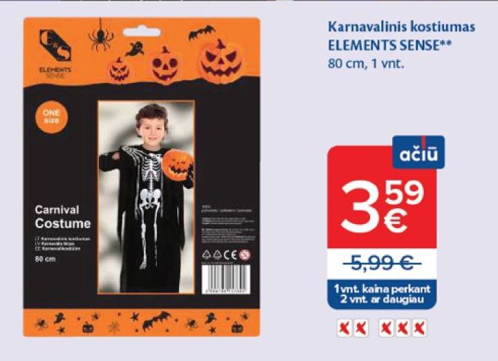 Karnavalinis kostiumas ELEMENTS SENSE, 80 cm