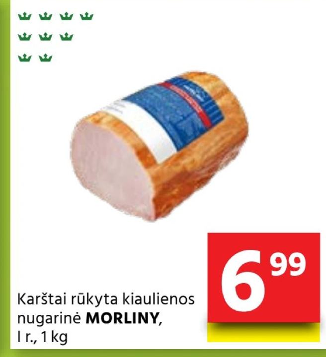 Karštai rūkyta kiaulienos nugarinė MORLINY, 1 kg