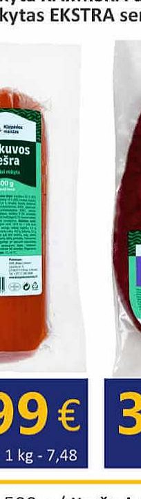 Karštai rūkytas EKSTRA servelatas, 300 g
