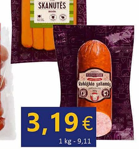 Karštai rūkytas ROKIŠKIO SALIAMIS, a. r., 350 g