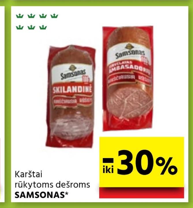 Karštai rūkytoms dešroms SAMSONAS