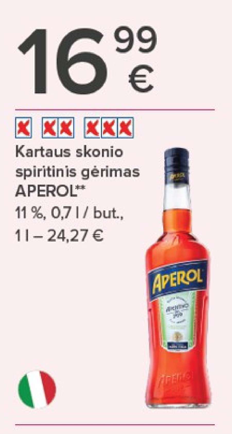 Kartaus skonio spiritinis gėrimas APEROL, 0.7 l